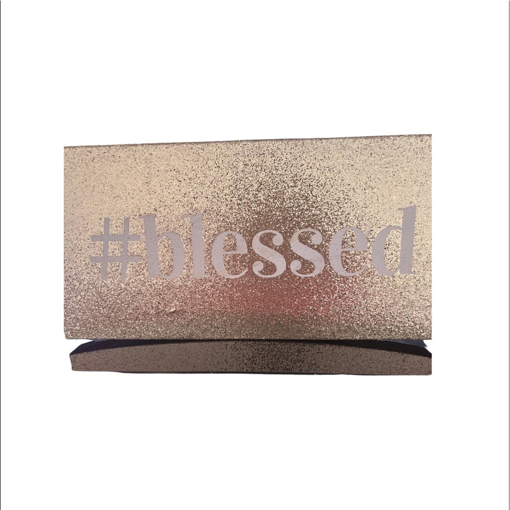 Gold sparkly #blessed sign